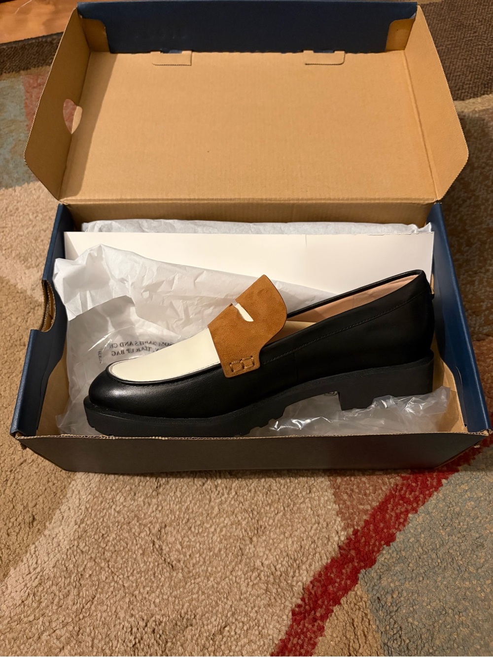 Cole Haan Navy Shoe Box with White Logo